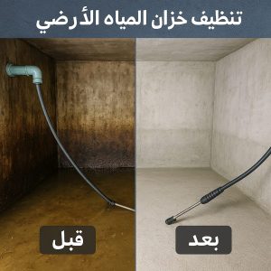 تنظيف خزانات المياه الارضية