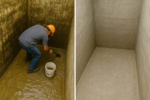 تنظيف وعزل الخزانات 